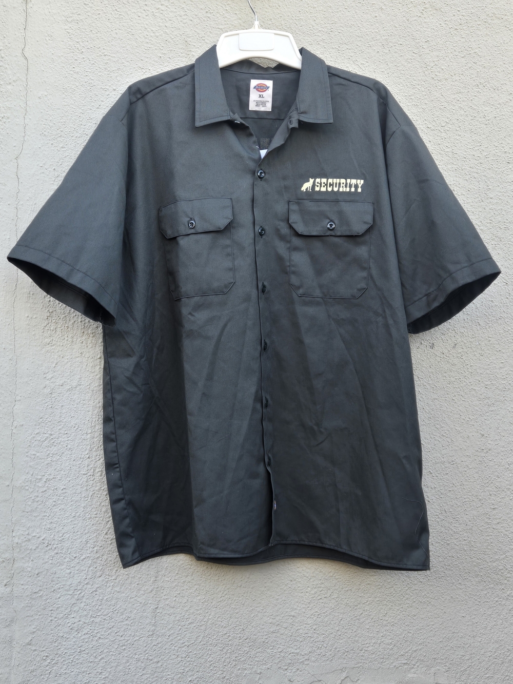 Unisex- Dickies Short-Sleeve Security Button-Down Shirt - Army Green